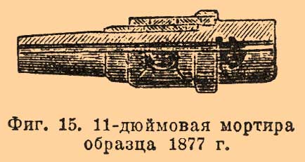 Фиг. 15. 11-дюймовая мортира образца 1877 г.