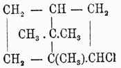Этот хлоргидрат тождествен с хлоргидрином борнеола (см. дальше камфен) и по виду и по многим своим свойствам очень напоминает обыкн. камфору; он плавится при 125° и кипит при 207°—208°. В присутствии хоть следов влаги образуется не монохлоргидрат, а дихлоргидрат, тождественный с дихлоргидратом лимонена (дипентена):