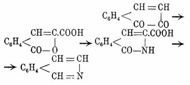 Изохинолин получается также из имида гомофталевой кислоты при нагревании с цинковой пылью: