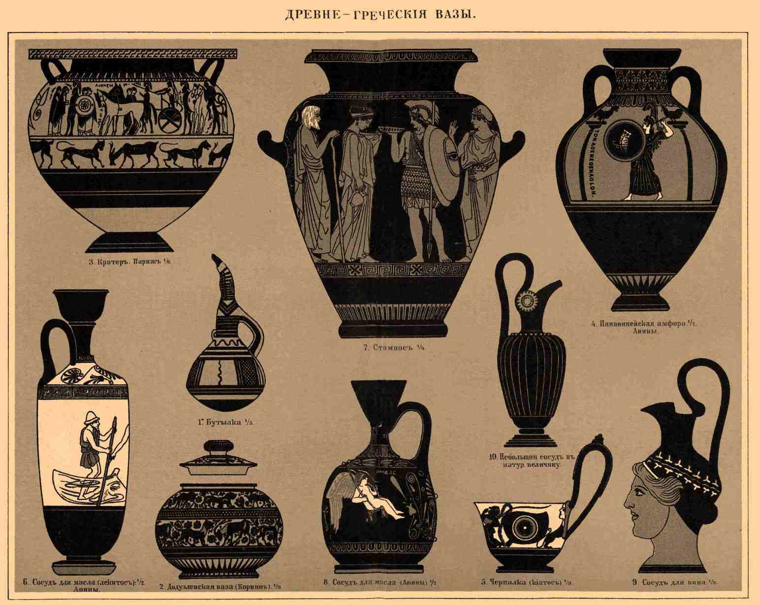 античные вазы 
