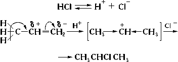 (где δ+и δ- означают частичные электрические заряды).