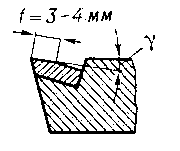 Формы передней поверхности резцов: 1 — плоская без фаски; 2 — плоская с фаской; 3 — радиусная с фаской; 4 — плоская отрицательная; 5 — плоская с фаской и опущенной вершиной.