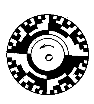 Рис. 2. Кодирующий диск с изображением обычного двоичного кода.