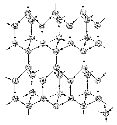 Рис. 2. Кристаллическая структура льда.