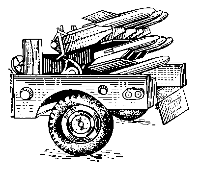Рис. 2. Размещение противотанковых управляемых реактивных снарядов на автомобиле.