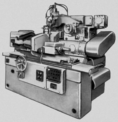 Рис. 3м. Основные типы металлорежущих станков. Круглошлифовальный автомат (3К161).
