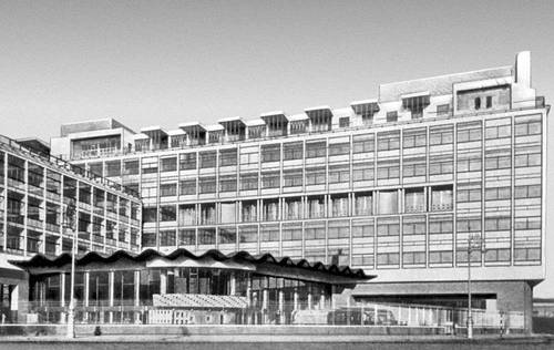 Дублин. Автовокзал. 1951—53. Архитекторы М. Скотт и др.