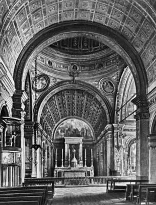 Браманте. Церковь Санта-Мария прессо Сан-Сатиро в Милане.1479—83. Интерьер.
