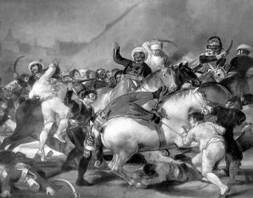 Ф. Гойя. «Восстание 2 мая 1808 года в Мадриде». Ок. 1814. Прадо, Мадрид.