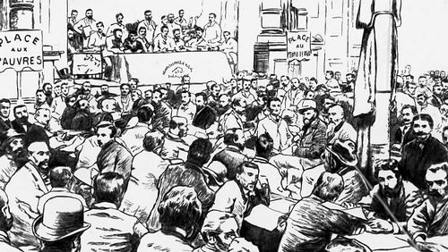 Брюссельский конгресс 2-го Интернационала (1891). Рисунок Ф. Дрико. 1891.