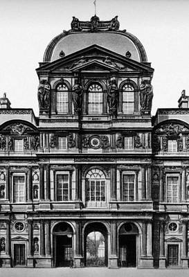 Ж. Лемерсье. «Павильон часов» (центральная часть западного фасада Лувра). Начат в 1624.