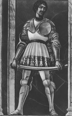 Андреа дель Кастаньо. Портрет кондотьера Пиппо Спано. Фреска. После 1450. Музей Андреа дель Кастаньо. Флоренция.