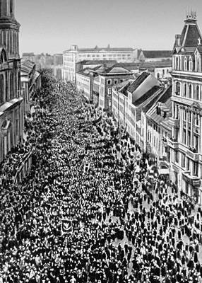 Демонстрация в Варшаве. Октябрь 1905.