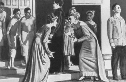 Сцена из спектакля «Электра Гарриго» В. Пиньеры. Театр «Прометео». 1948.