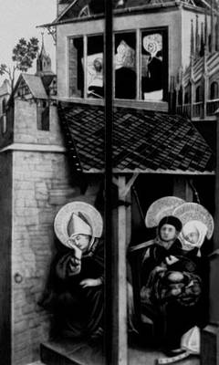 Л. Мозер. «Отдых святых». Фрагмент алтаря св. Магдалины (1431, церковь в Тифенбронне).