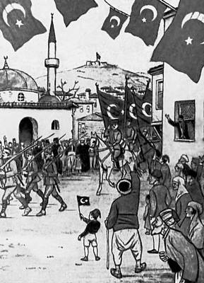 «Вступление турецких войск в Смирну в 1921». Лубок. 1920-е гг.