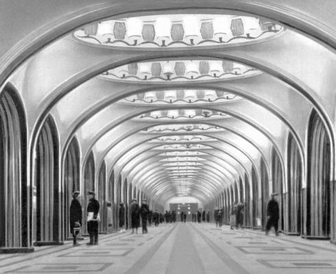 А. Н. Душкин. Станция метрополитена «Маяковская» в Москве. 1938—39.