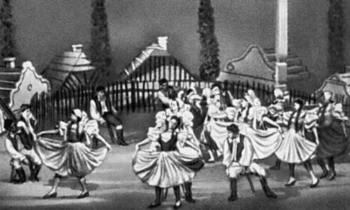 Чехословакия. Сцена из оперы «Проданная невеста» Б. Сметаны. «Театр имени 5 мая». 1946.