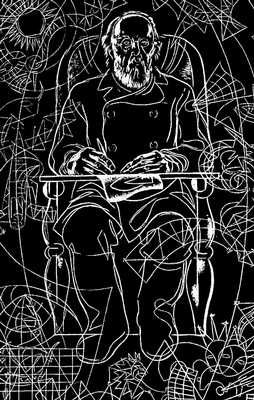 Сграффито. Б. Тальберг. Портрет К. Э. Циолковского. 1967. Музей космонавтики. Калуга.