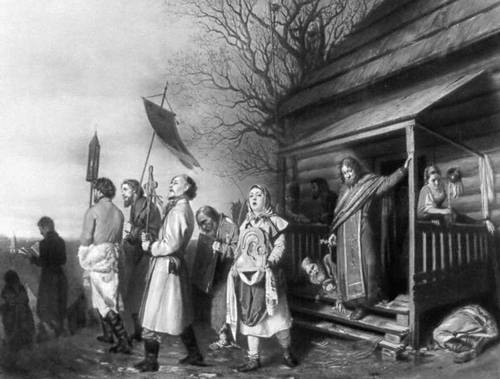В. Г. Перов. «Сельский крестный ход на пасхе». 1861. Третьяковская галерея. Москва.