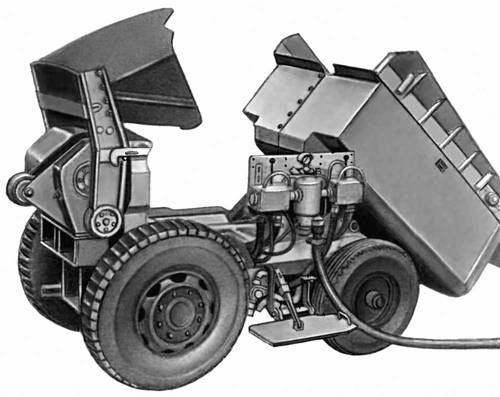 Погрузочно-транспортный агрегат с грузонесущим кузовом.