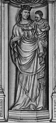 Нино Пизано. «Мадонна с младенцем». Мрамор. 1350-е гг. Церковь Санта-Мария делла Спина. Пиза.