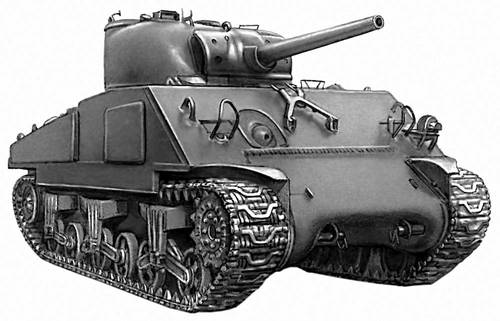Рис. 7б. Американский танк «Шерман» 2-й мировой войны.