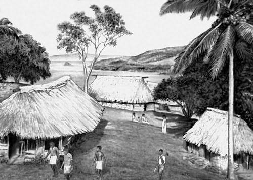 Фиджийская деревня.