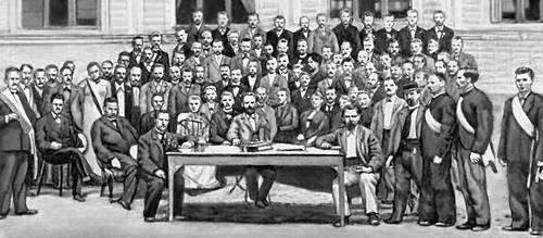 Участники Абоского учредительного съезда Финской рабочей партии. 1899.