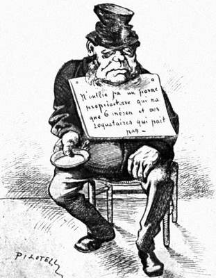 Ж. Пилотель. «Домовладелец в дни Парижской Коммуны». Литография. 1871.