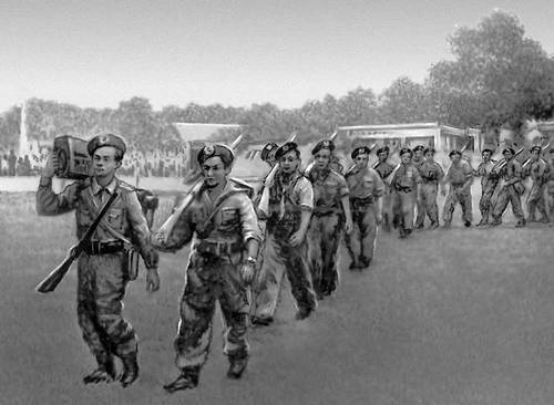 Вступление частей национальной индонезийской армии в Джакарту 22 дек. 1949.