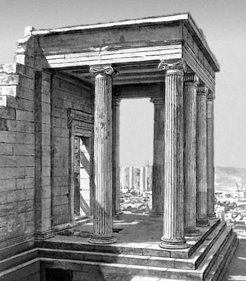 Ионический ордер. Северный портик Эрехтейона в Афинах (421 — 406 до н. э.).