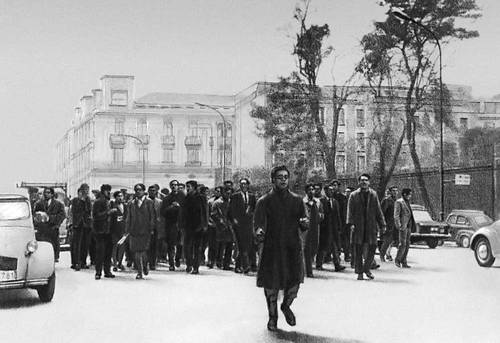 Антиправительственная демонстрация студентов Мадридского университета. Апрель 1967.