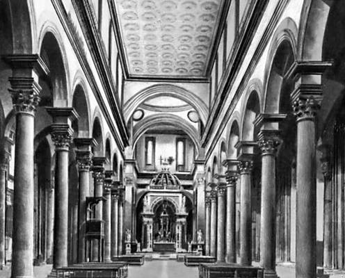 Ф. Брунеллески. Церковь Санто-Спирито во Флоренции. Начата в 1444.