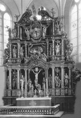 Н. Сёфренс Младший. Алтарь церкви Аннас в Лиепае. 1697.