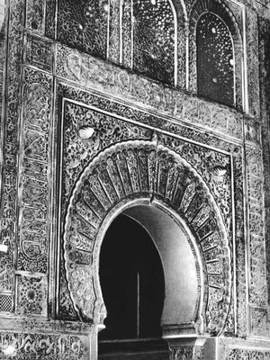 Мечеть Сиди бель Хасана в Тлемсене. Конец 13 в. Резная стена михраба.
