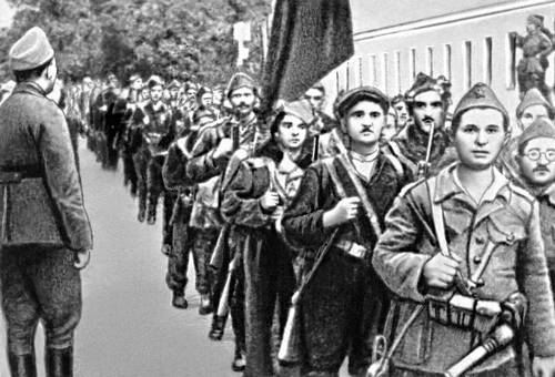 Партизаны бригады «Чавдар» вступают в Софию 9 сент. 1944.
