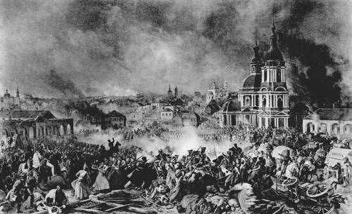 Сражение под Вязьмой 22 октября 1812.
