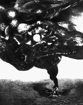 Сикейрос. «Взрыв в городе». Пироксилин. 1935. Собрание А. Каррильо Хиль. Мехико.