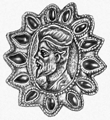 Клдеети. Портретная гемма в золотом аграфе. 2 в. н. э.