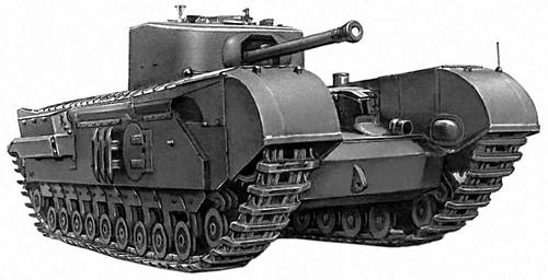 Рис. 7а. Английский танк «Черчилль» 2-й мировой войны.