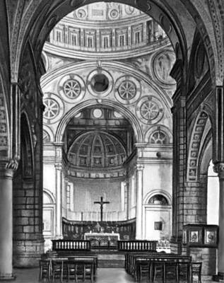 Браманте. Церковь Санта Мария делле Грацие в Милане. 1492—97. Средокрестие и хор.