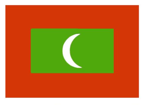 Флаг государственный. Мальдивская Республика.