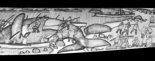 Гравирование на моржовой кости. «Разделка кита», 1950-е гг. Чукотский национальный округ.