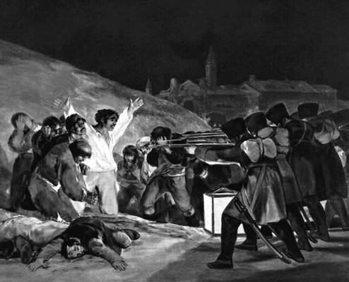 Ф. Гойя. «Расстрел повстанцев в ночь на 3 мая 1808 года». Около 1814. Прадо. Мадрид.