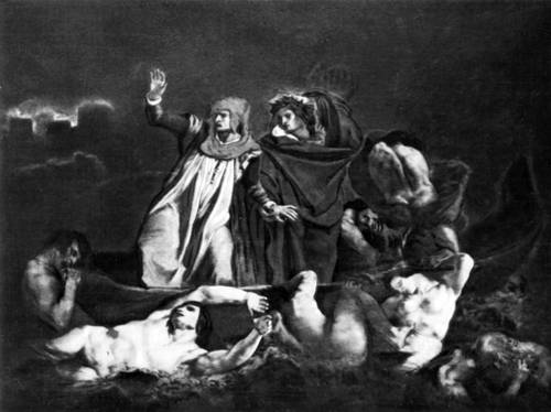 Э. Делакруа. «Ладья Данте». 1822. Лувр, Париж.
