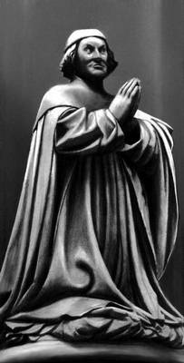 Бургундия. Клаус Слютер. Статуя Филиппа Смелого на портале церкви монастыря Шанмоль в Дижоне. Камень. Ок. 1391—97.
