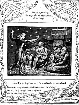 У. Блейк. Иллюстрации к «Книге Иова». Гравюра на меди. 1818—25.