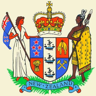 Государственный герб Новой Зеландии.
