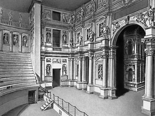 Палладио. Театр Олимпико в Виченце. 1580—85. Окончен архитектором В. Скамоцци.